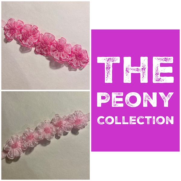 Handmade * the Peony collection bunwrap * small daisy * hair accessories