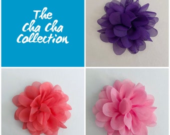 Handmade * The Cha Cha Collection * 2in flower hair clip * colour options
