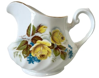 Vintage Ridgway Ironstone Golden Rose Creamer Pitcher Staffordshire England EUC