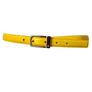 Liz Claiborne  VINTAGE Yellow Leather Belt  Size M Fits 26 to 30\