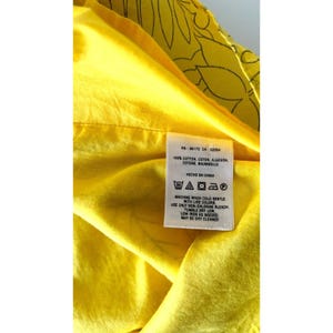 Vestido Anthropologie de HD Paris para mujer, talla M, amarillo, floral, de algodón, corte A, sin mangas imagen 9