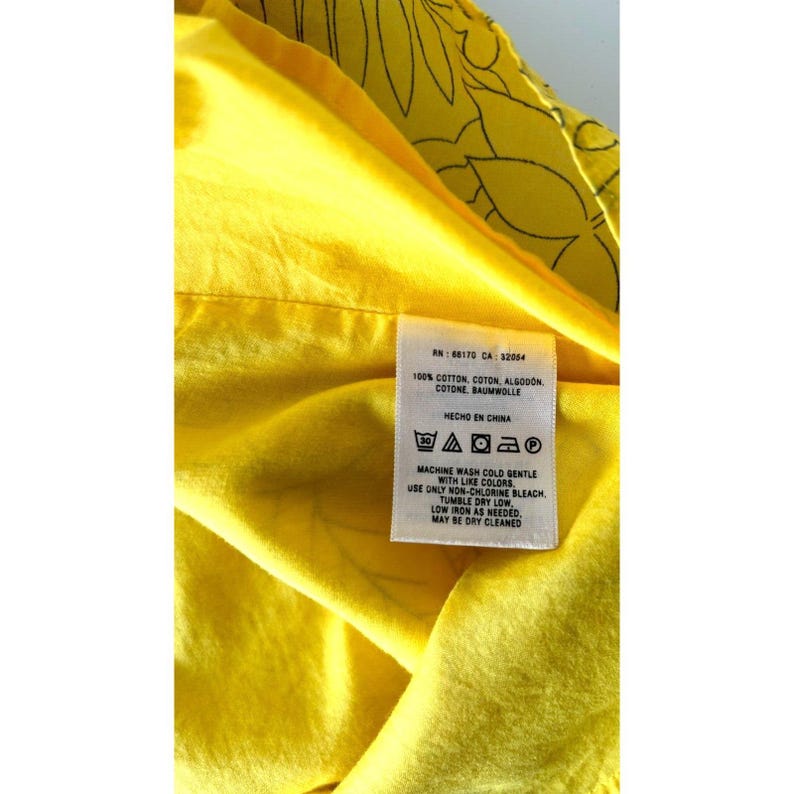 Vestido Anthropologie de HD Paris para mujer, talla M, amarillo, floral, de algodón, corte A, sin mangas imagen 9
