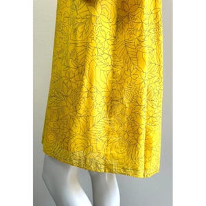 Vestido Anthropologie de HD Paris para mujer, talla M, amarillo, floral, de algodón, corte A, sin mangas imagen 8