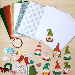 Christmas card kits seven themes available Gnomes