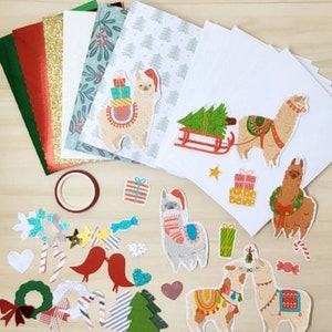 Christmas card kits seven themes available llamas