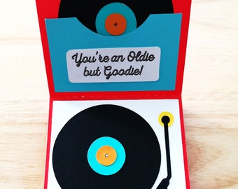 Record player birthday card