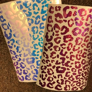 Custom cheetah / leopard print vinyl decals image 7