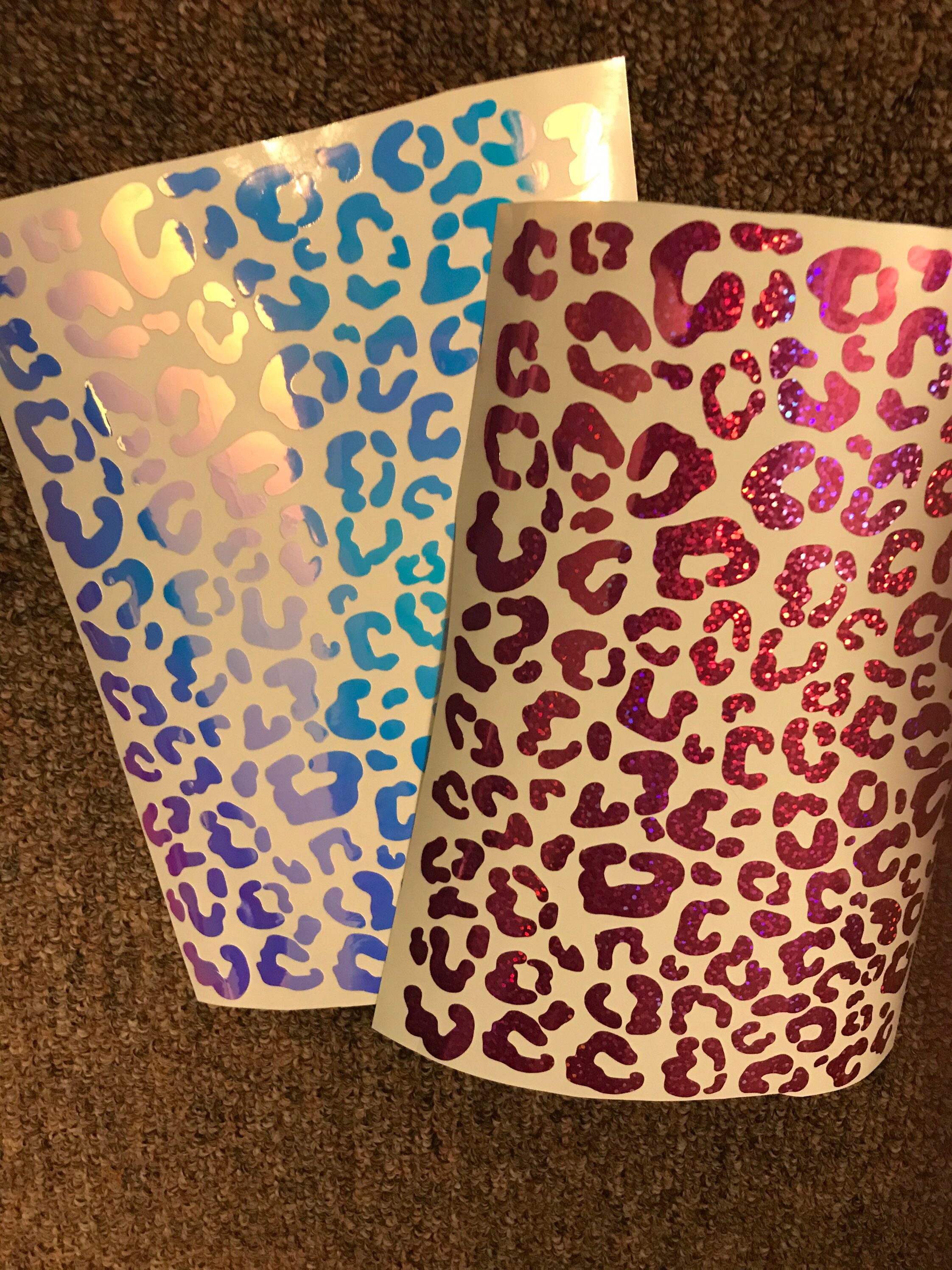 Custom cheetah leopard vinyl decal Tiny Print 3x2 inch | Etsy