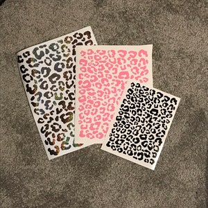 Custom cheetah / leopard print vinyl decals image 2