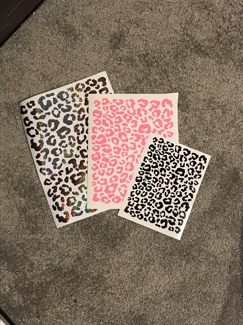 Custom cheetah / leopard print vinyl decals image 2