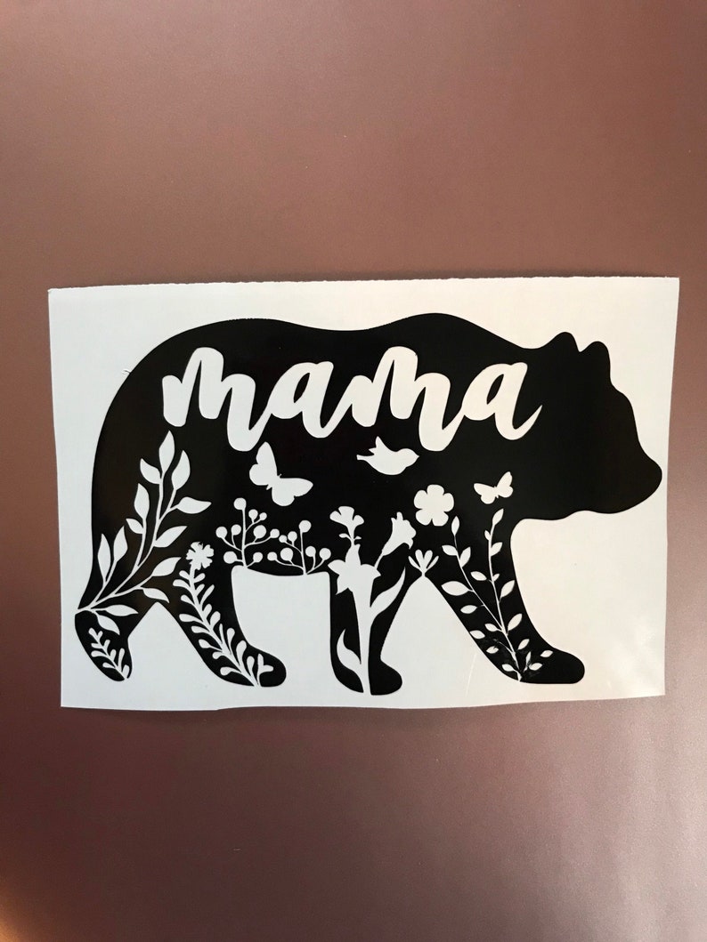Mama Bear Life Vinyl Decal Mom Mother Custom Permanent Peel Etsy