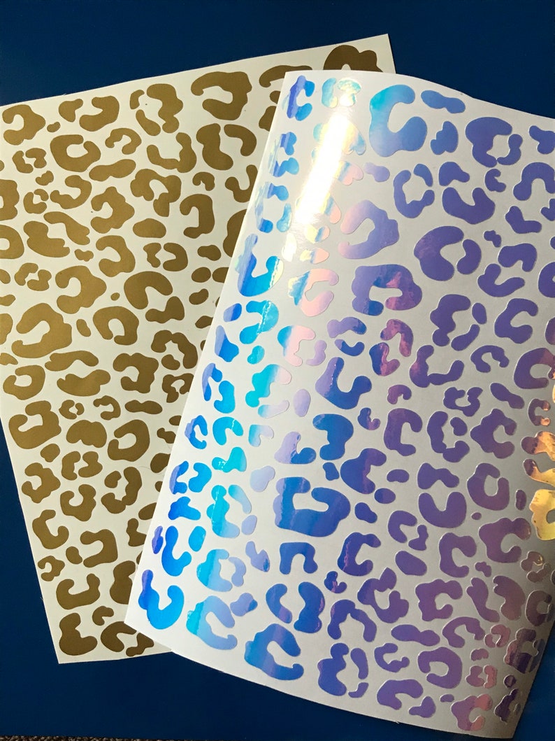 Custom cheetah / leopard print vinyl decals image 1