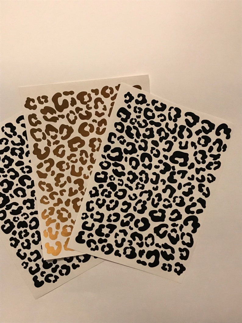 Custom cheetah / leopard print vinyl decals image 3