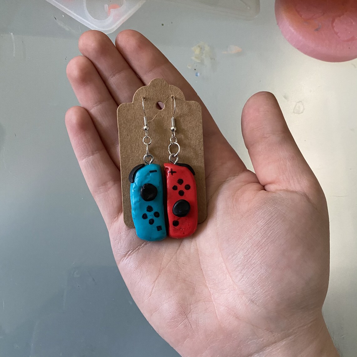 Nintendo Switch Remote Control Clay Dangle/drop Earrings Etsy