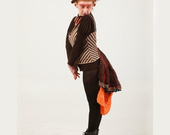 Lingerie top with bustle. Burlesque Neo Victorian dress. Size M.