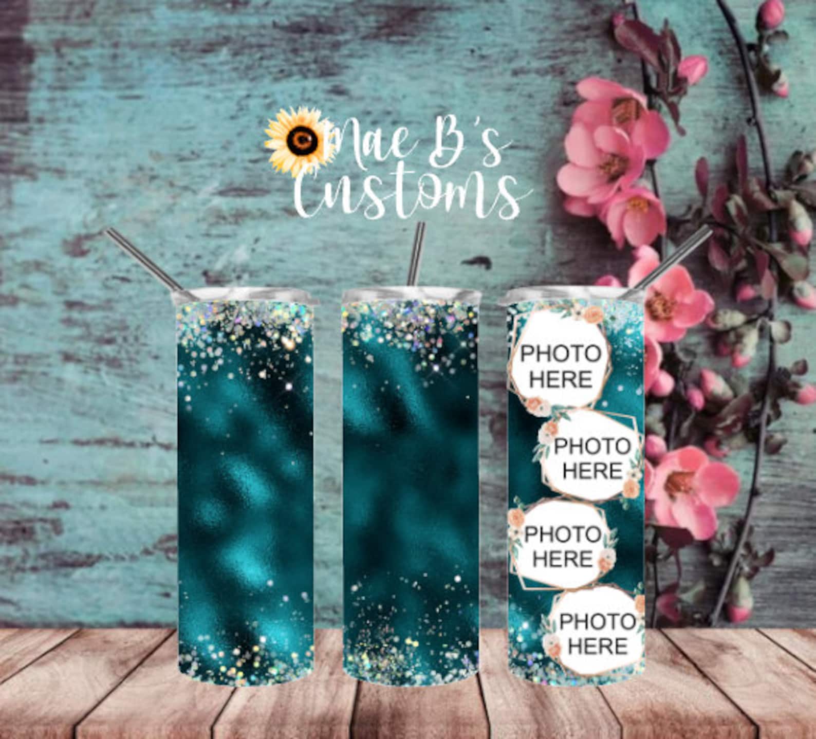 20oz Tumbler Design Template Tapered and Straight Included Etsy
