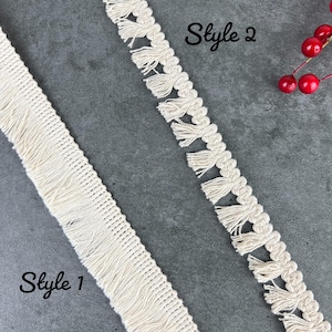 Cotton Crochet Lace, Cotton Lace, Beige Cotton Lace, Crochet Lace Trim by the Yard, Edging Lace, Double Side Cotton Lace