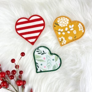 Heart Applique Patches, Cotton Heart Embroidery Patches, Applique Iron On Patches, Iron-On Transfer Patch, Personalized Gift Patches, USA