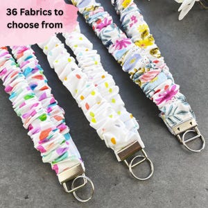 Lanyard, Scrunchie Lanyard, Cotton Fabric Lanyard, Stretchy Lanyard, Teacher Elastic Lanyard, Handmade Scrunchie Lanyard, Wide Badge Lanyard