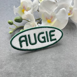 Custom Vintage Style Name Patch: Iron-On Felt Uniform Tag