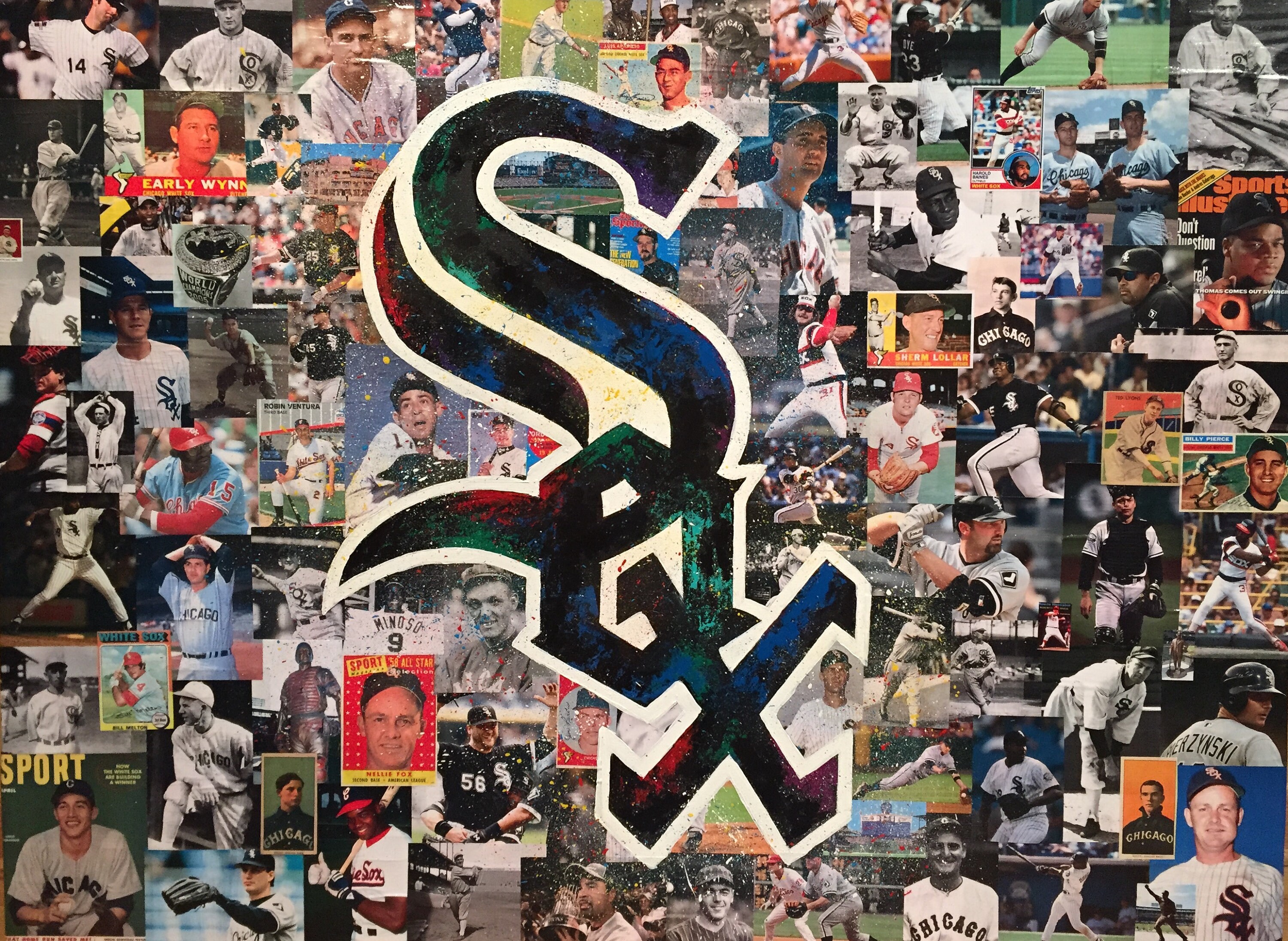 Chicago White Sox Greatest Players Galería envuelta Canvas Etsy España