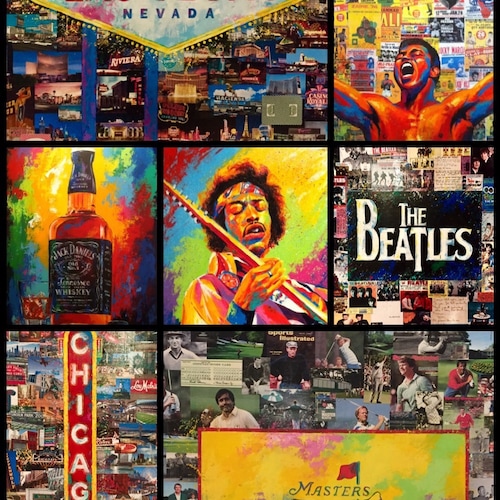 The Beatles Collage Gallery Wrapped Canvas Art Print - Etsy 日本