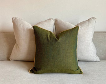 Groene wollen kussensloop hertogin: modern chique woondecoratie
