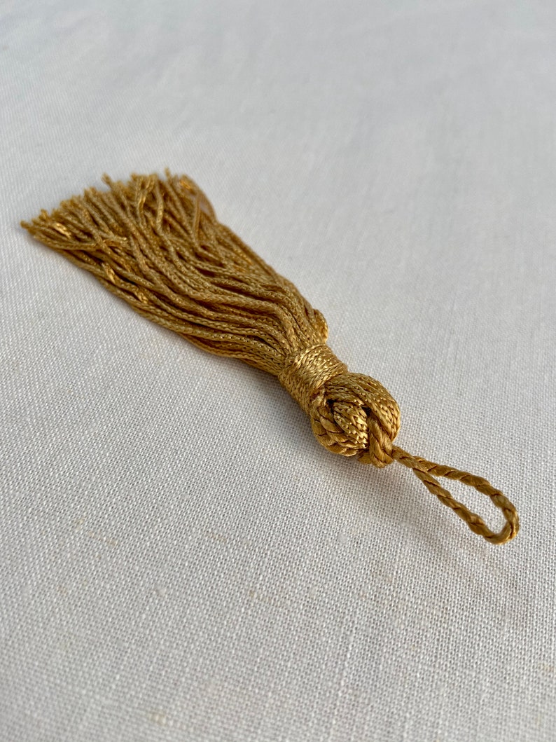 3 Lustrous Gold Tassels Set of 12 Tassels Made of Etsy