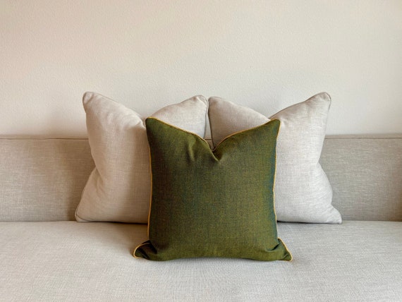 Duchess Green Wool Pillow Cover: Modern Chic Home Decor