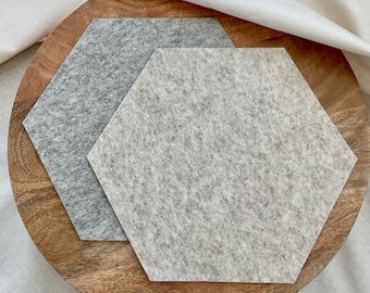 Honeycomb Wool Felt Trivet Coasters: Modern Minimalist Plant Mats