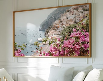 Samsung Frame TV Art Italy Positano, Amalfi Coast, Italian Summer, Vintage Italy Art for Frame TV Digital Download for Samsung Frame