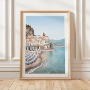 Atrani Print Amalfi Printable Art, Italy Coastal Wall Art Amalfi Coast Photography, Blue Amalfi Poster Italian Wall Art Mediterranean Print