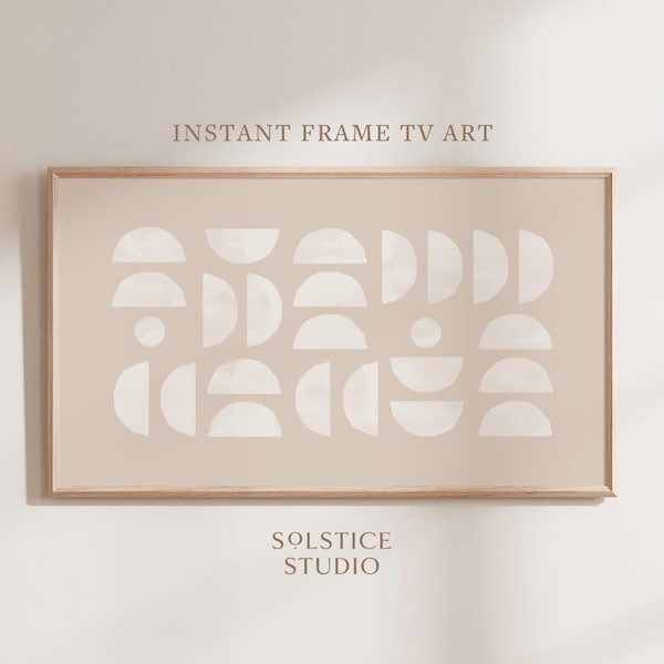 Modern Samsung Frame TV Art Abstract, Mid Century Frame TV Art Neutral, Beige Frame Tv Art Digital Art Instant Download