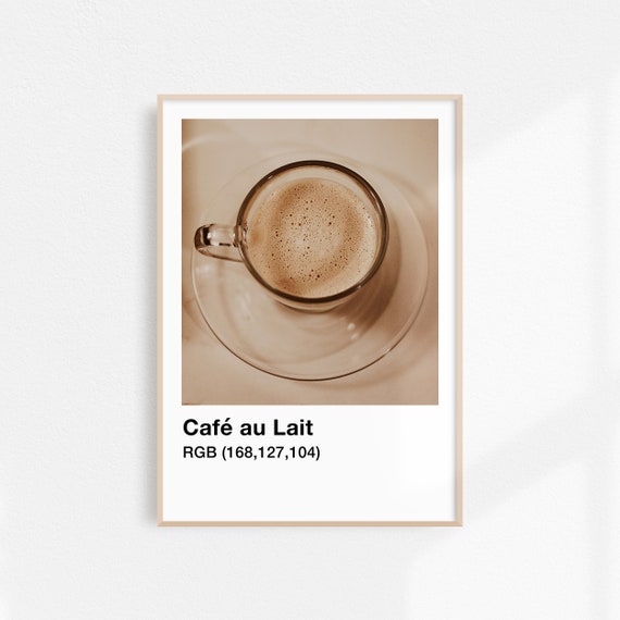 Cafe Au Lait Print Coffee Poster Fashion Aesthetic Kitchen Art Beige Decor  Beige Poster Kitchen Wall Art Coffee Printable Art - Etsy Sweden