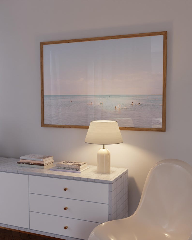 Serene Beach Print Swimming Print, Bathroom Decor Blue Bathroom Wall Art, Beach Photography Downloadable Print Beach Printable Art image 5