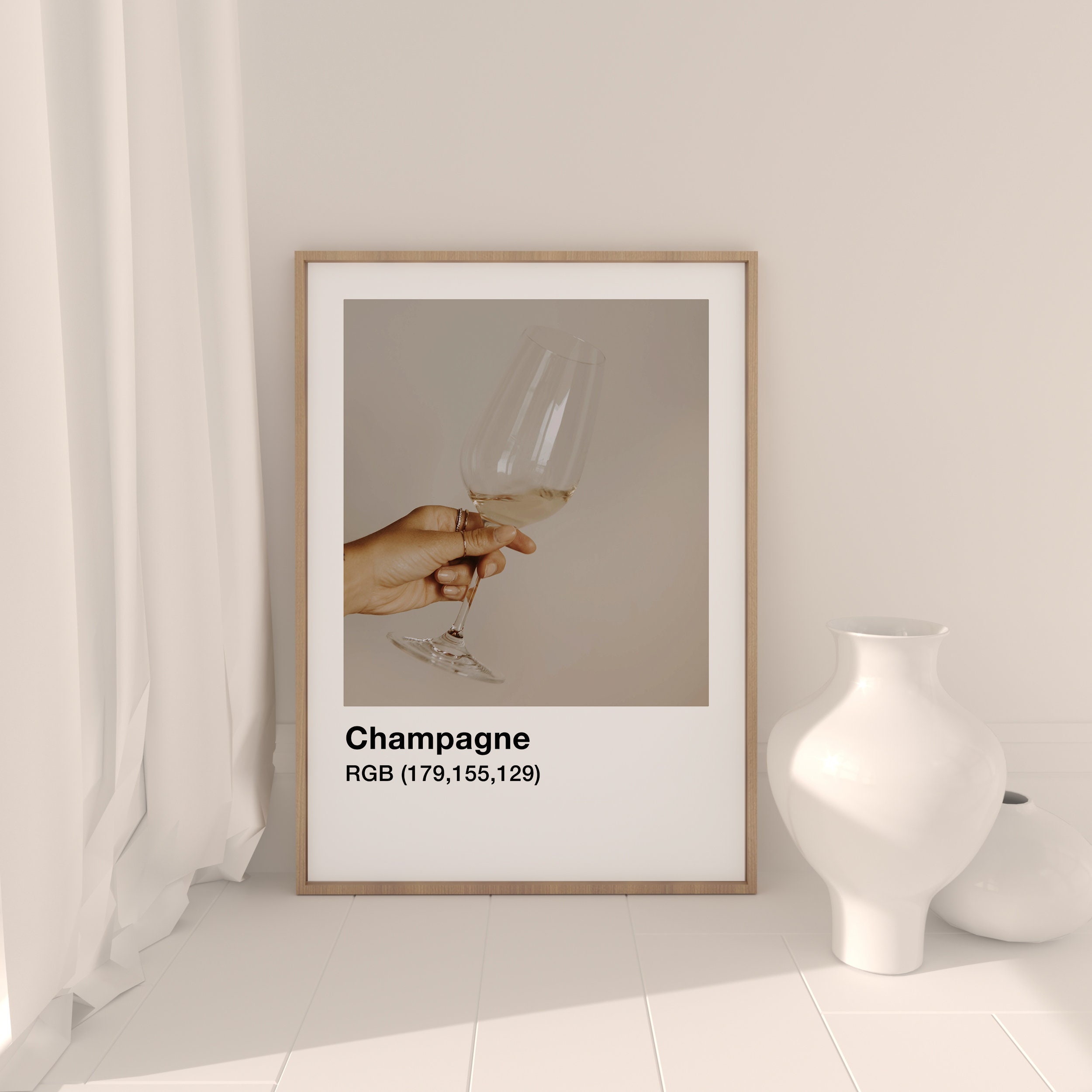 Champagne Print Aesthetic Poster Minimalist Wall Art New Year Print Neutral  Beige Poster Neutral Kitchen Print Wine Printable Art - Etsy