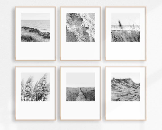 Conjunto de 6 impresiones en blanco y negro / Pared de la | Etsy México