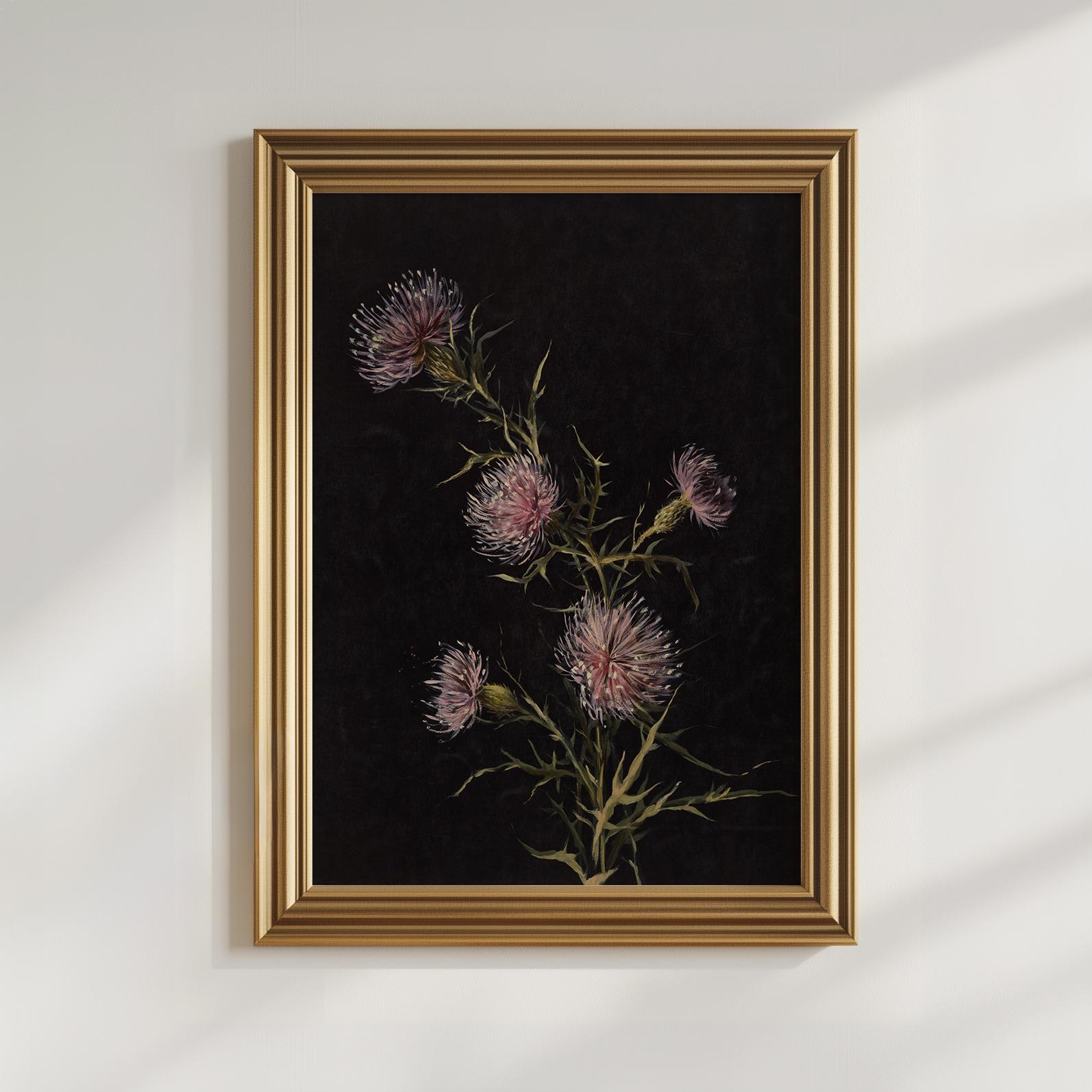 Set of 2 Dark Academia Floral Printable Art, Moody Wall Art Vintage ...