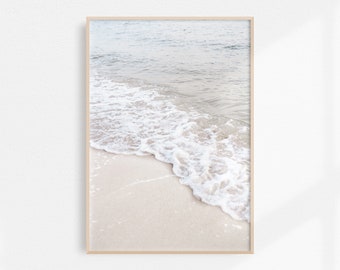 Neutral Beach Print | Coastal Wall Art | Digital Print | Beach Wall Art | Waves Print | Ocean Print | Printable Art