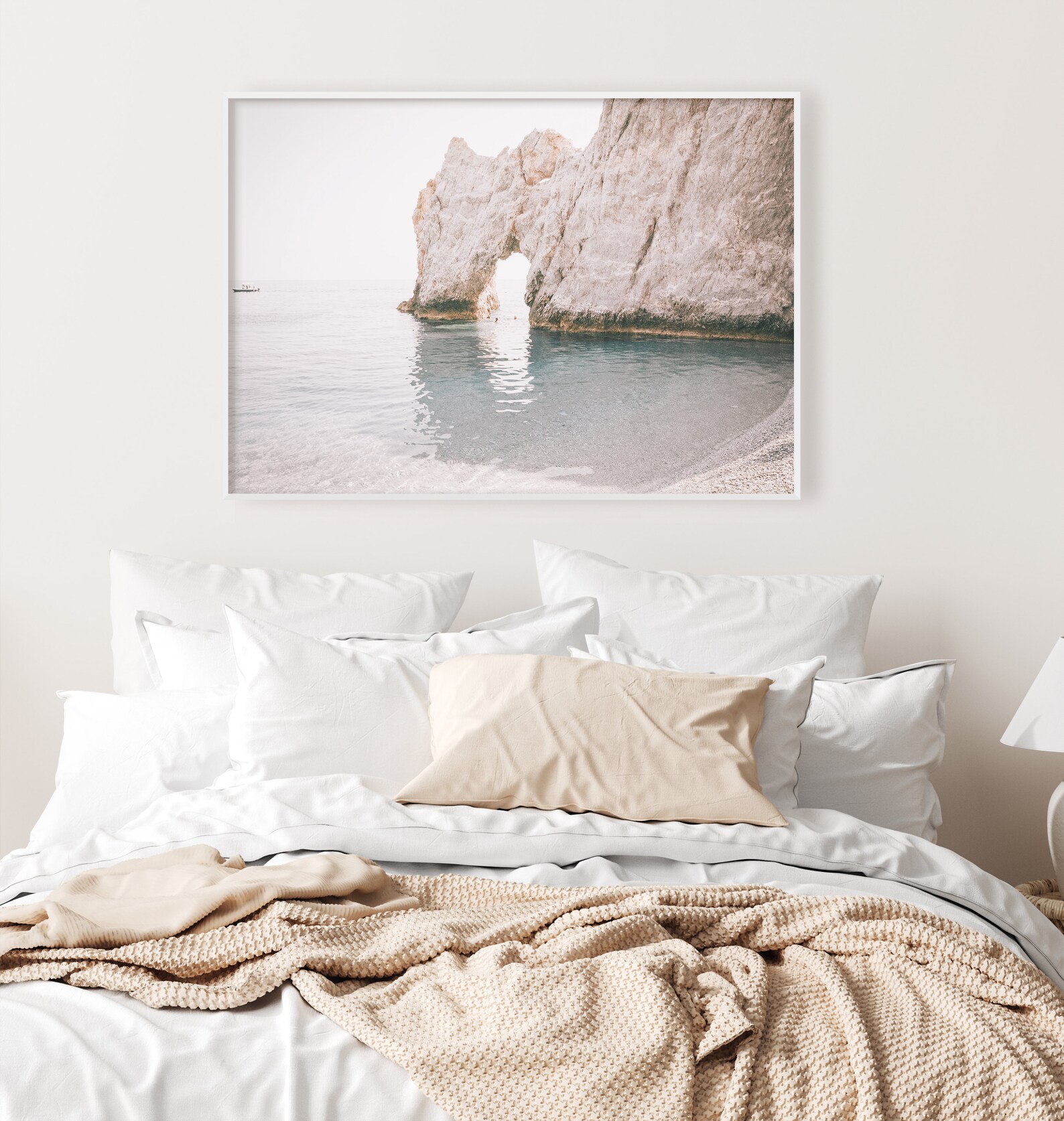 Greece Wall Art Neutral Wall Art Greece Print White Etsy