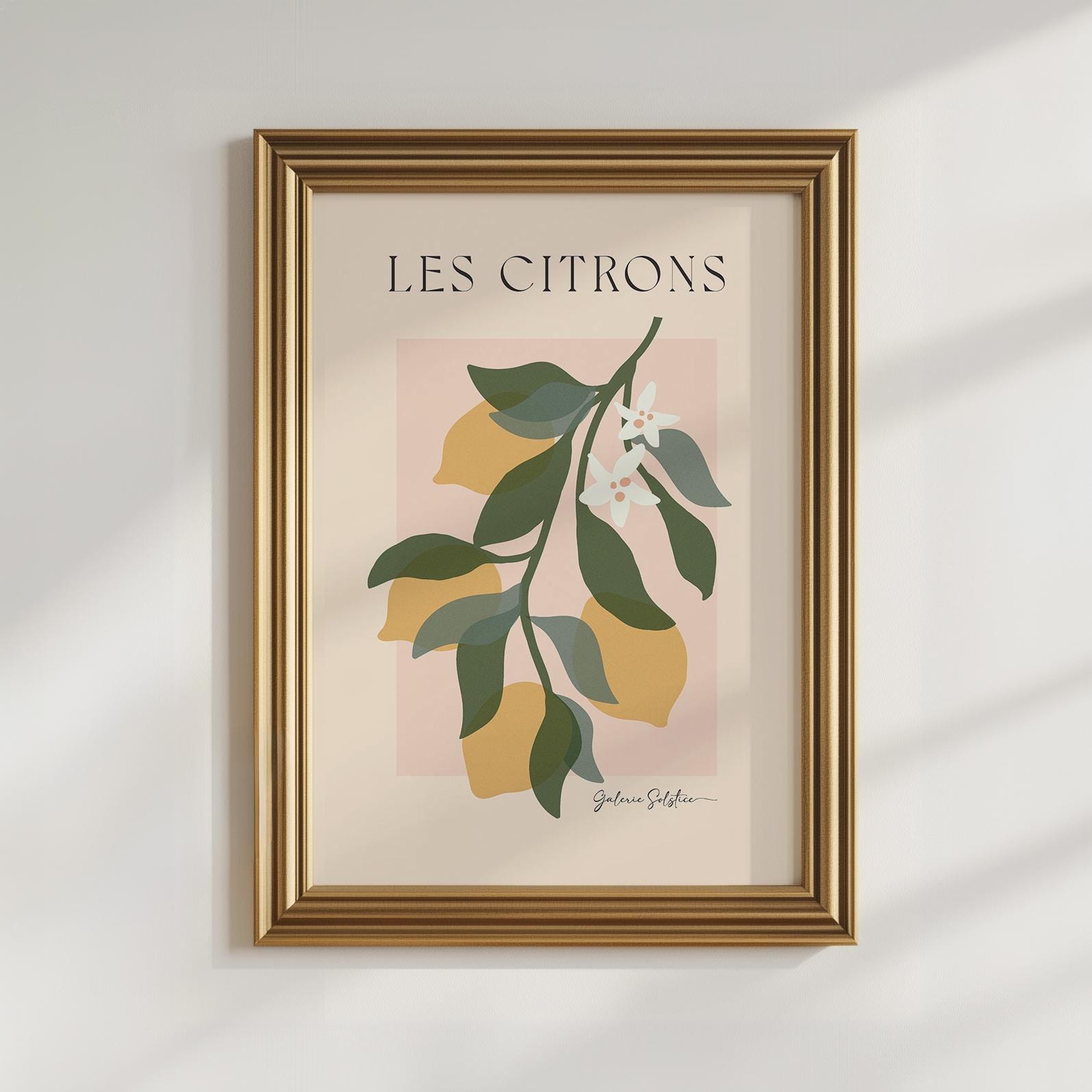 Les Citrons Lemons Poster: Vintage Kitchen Wall Art, Fruit Art Print ...