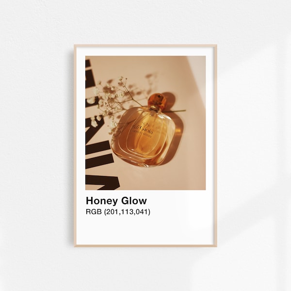 Honey Glow Print | Beauty Aesthetic Poster | Fashion Wall Art | Perfume Print | Fashion Poster | Minimalist Wall Art | Beauty Printable Art