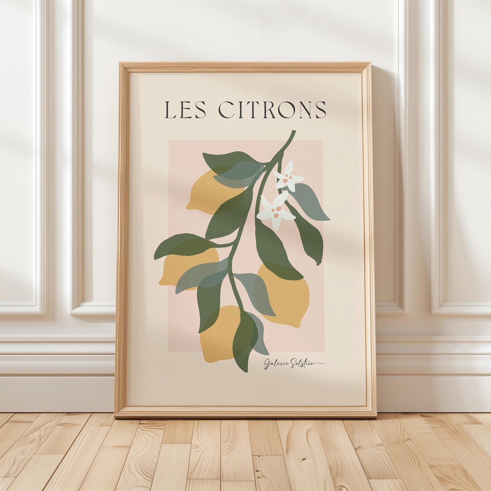 Les Citrons Lemons Poster: Vintage Kitchen Wall Art, Fruit Art Print ...