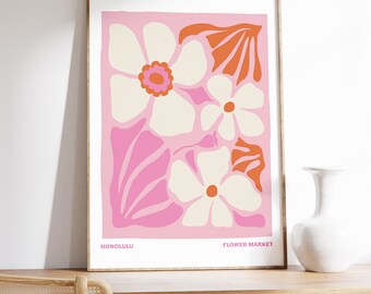 Poster Del Mercato Dei Fiori Con Fiori Di Prato Arte Murale Stampabile Gm1355502189 429972247