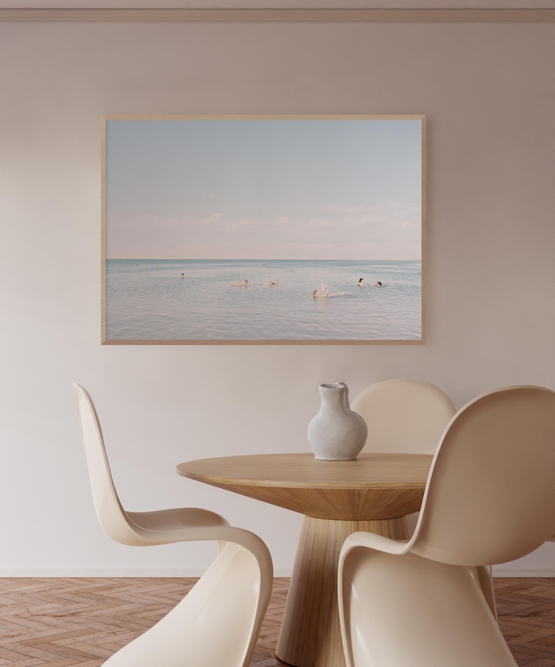 Serene Beach Print Swimming Print, Bathroom Decor Blue Bathroom Wall Art, Beach Photography Downloadable Print Beach Printable Art image 10