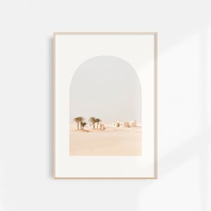 Moroccan Printable Art Neutral Desert Wall Art, Boho Decor Marrakesh Print Desert Print Beige & Blue Minimalist Desert Photography