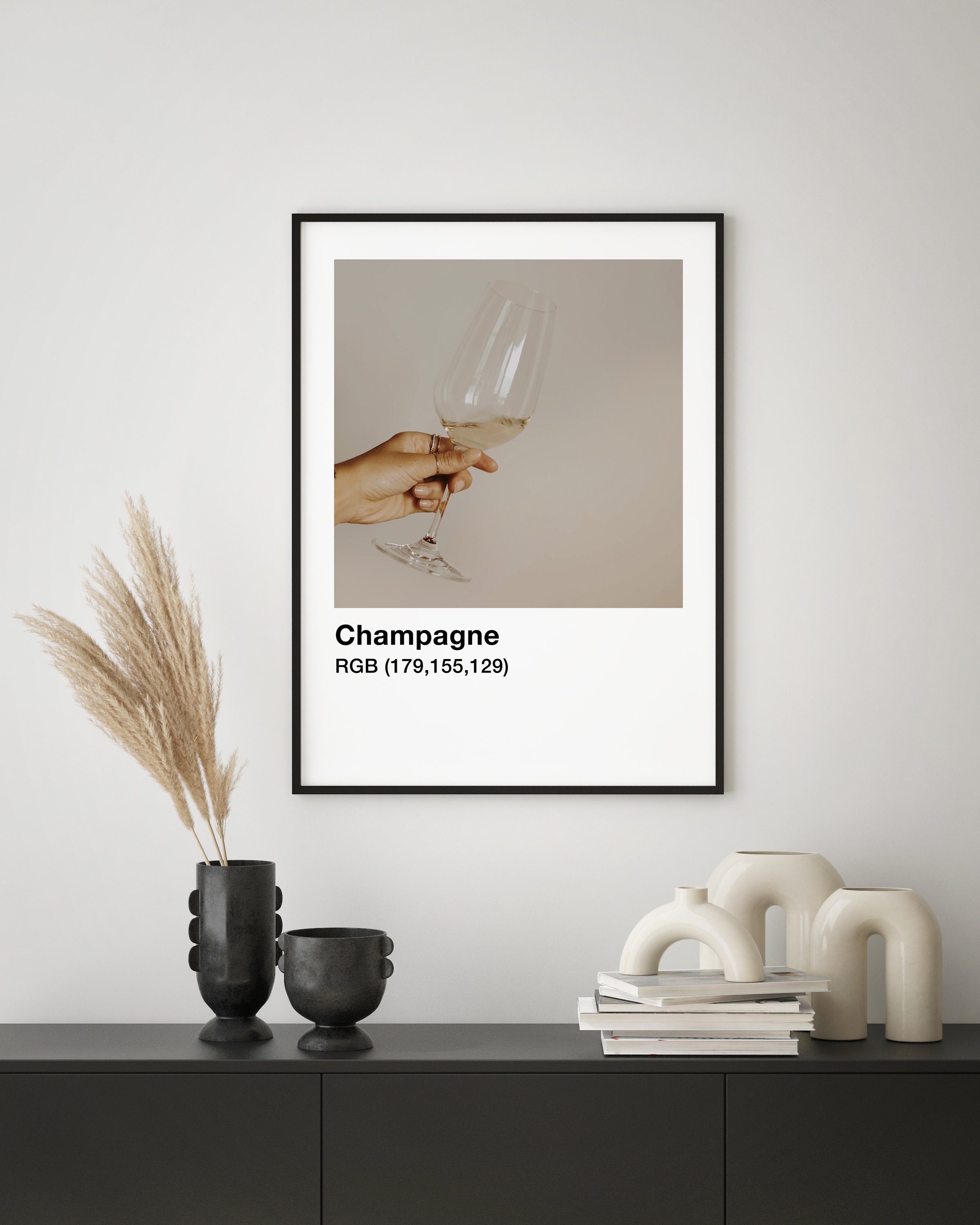 Champagne Print Aesthetic Poster Minimalist Wall Art New Year Print Neutral  Beige Poster Neutral Kitchen Print Wine Printable Art - Etsy