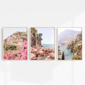 Positano Prints | Set of 3 Prints | Amalfi Coast Print | Positano Wall Art | Downloadable Print | Amalfi Coast Wall Art | Printable Art