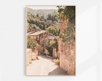 Provence Print | Oppede Print | France Print | Printable Art | Pink Wall Art | France Wall Art | Downloadable Print