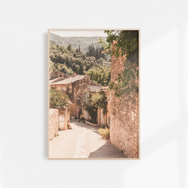 Provence Print | Oppede Print | France Print | Printable Art | Pink Wall Art | France Wall Art | Downloadable Print